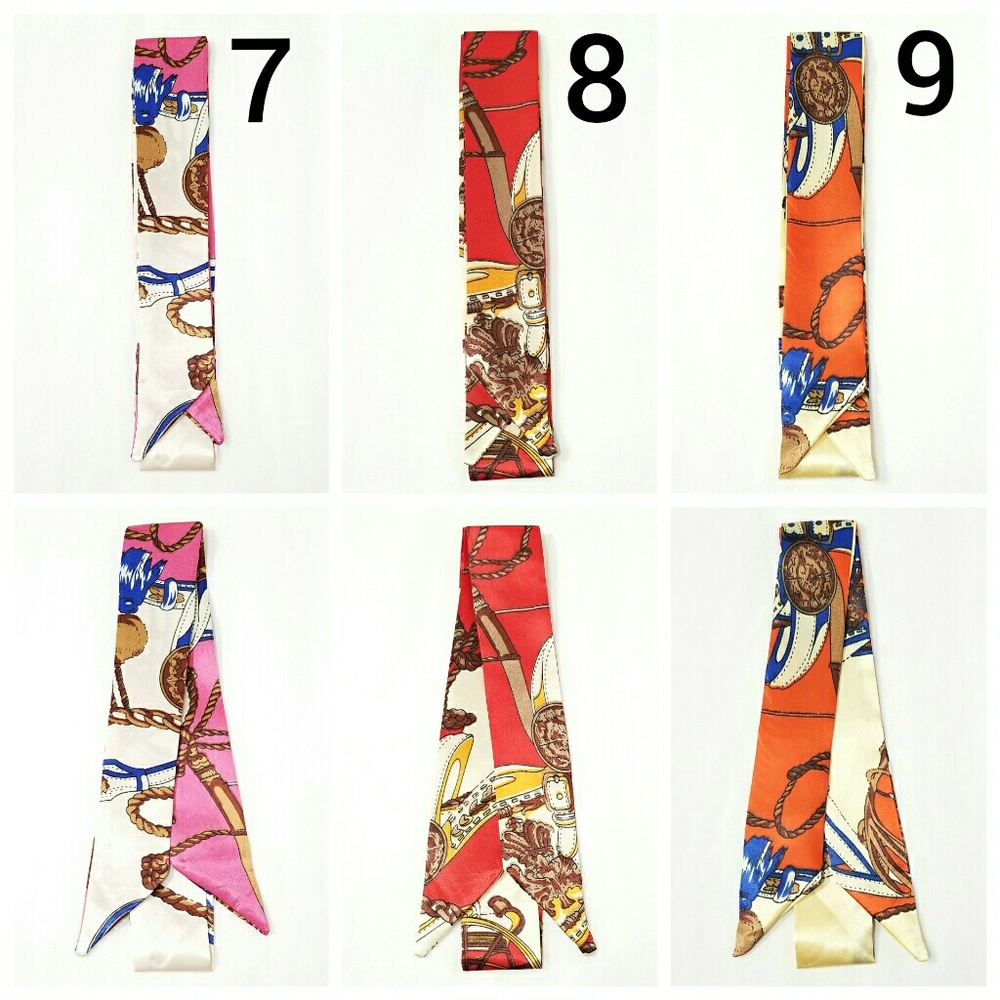 New! 2pc Any Design From 7 to 9 Satin Scarves